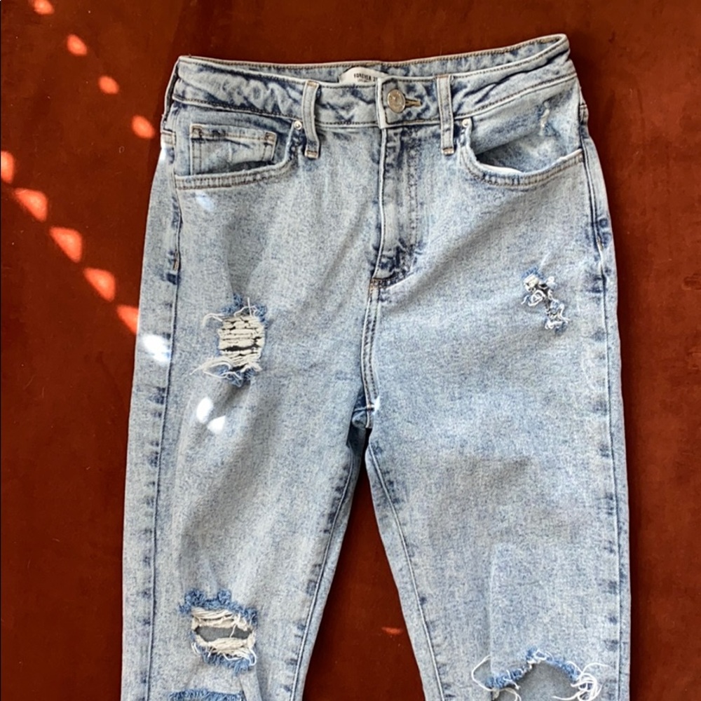 Distressed jeans